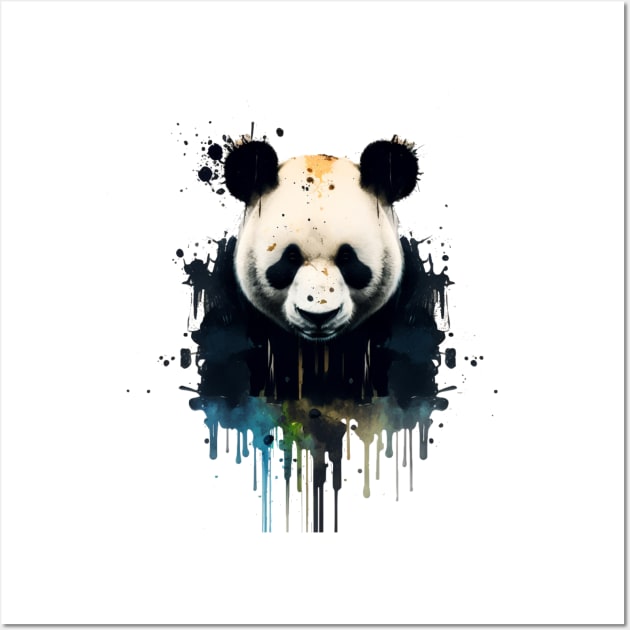 panda dripping Wall Art by myepicass